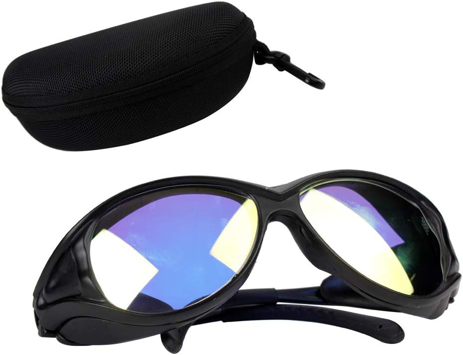 10.6um OD+7 CO2 Laser Protective Goggles Safety Glasses Protection Glasses Goggles Double-Layer Professional Laser Engraving Marking Cutting Welding Machine Laser Light Safety Glasses Eye Protection
