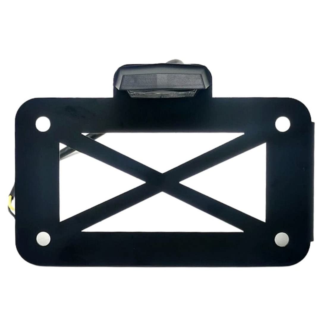 1 ensemble de lumière de plaque d'immatriculation LED à montage latéral pour moto, support universel de numéro d'immatriculation de moto avec feu arrière