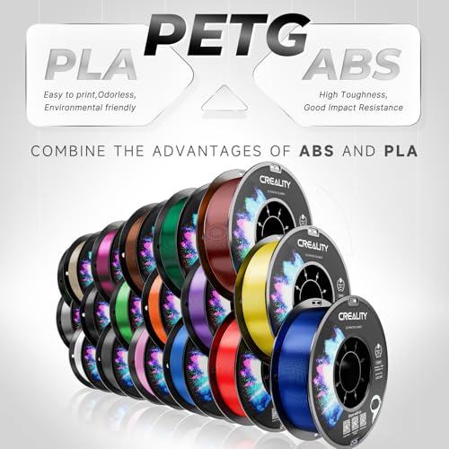 Image of CREALITY PETG Filament 1.75mm 3D Printer Filament, 1kg (2.2lb) Neatly Wound Spool, Dimensional Accuracy ±0.03mm, Fit for Ender, Bambu Lab, Anycubic,ELEGOO FDM Printers, Transparent Green