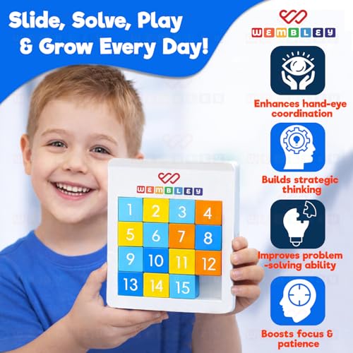 Image of Wembley Number Brain Puzzle Game for Kids | Educational Toy for Boys & Girls Ages 5-14 Years | Improves Focus & Problem Solving