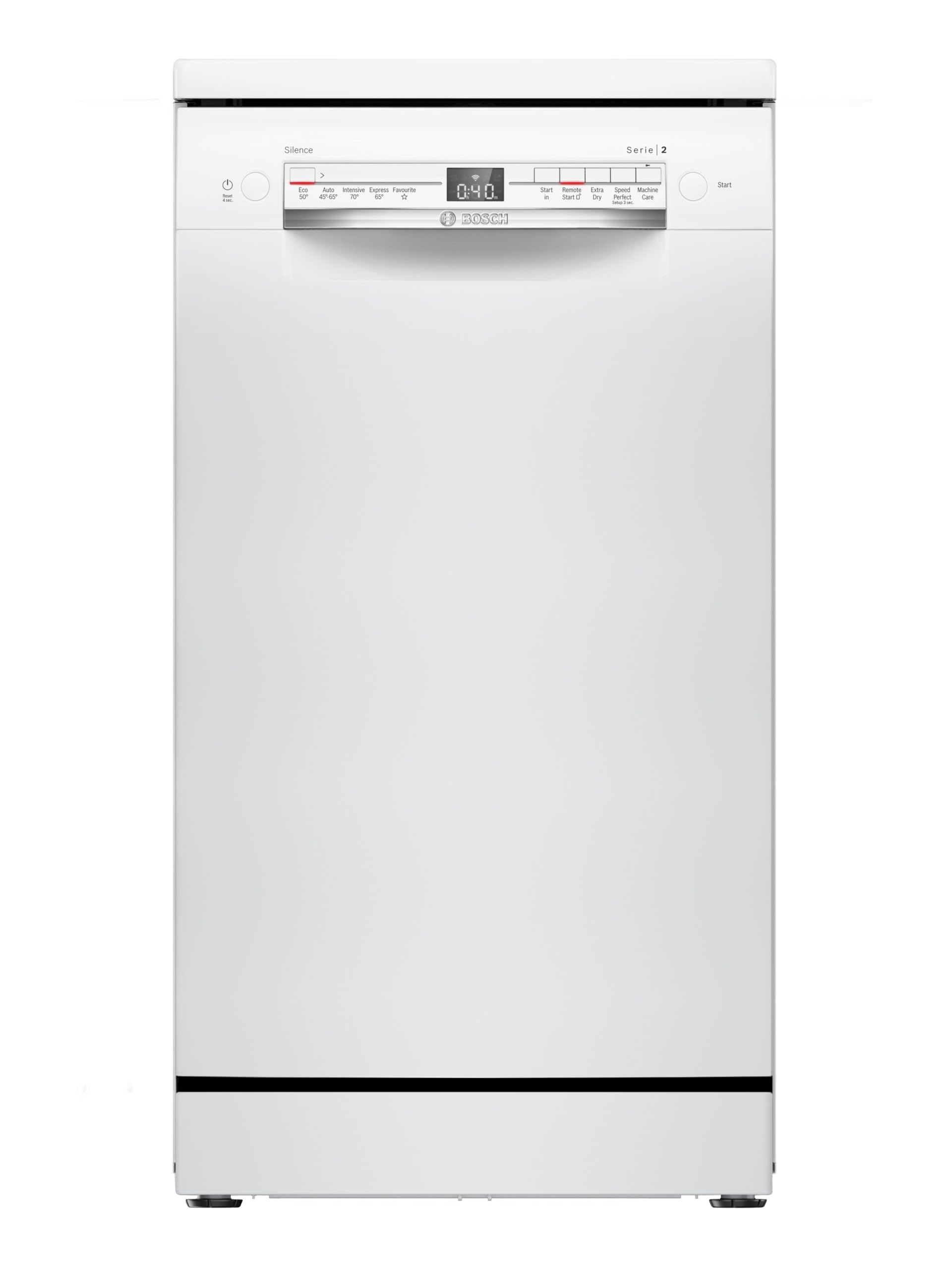 Bosch Series 2 Sps2Ikw01G Slimline, 9-Place Settings Dishwasher With Speedperfect - White - F Rated