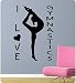 32" I Love Heart Gymnastics Wall Decal Sticker Art Mural Home Décor Quote Tumble Flip Sport Olympics