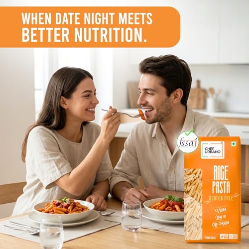 Image of Chef Urbano Rice Pasta Penne - 300g | Vegan & Gluten-free | Low GI | High Fibre & Protein | No Maida, No Wheat | Healthy, Easy to Cook, Light & Nutritious