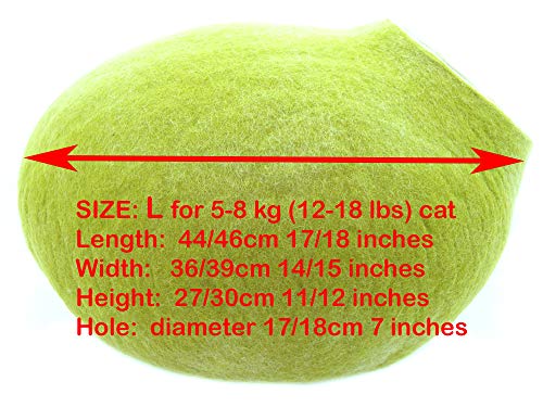 Cat Bed, House, Cave, Handmade, Handmade Birch Green Large #TOP1