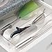 iDesign Linus Kitchen Drawer Organizer for Silverware, Spatulas, Gadgets - Clear 13.8