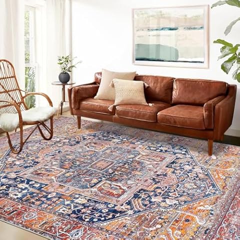Cekene Vintage Non-Skid Area Rug 120x170cm Cover