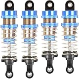RcThjia Oiled Shocks Upgraded 66mm/72mm Aluminum Oil Shock Absorber Set for 1/12 1/14 1/16 RC Cars - Compatible with WLtoys 144001, 124019, MJX 16208, HBX & More