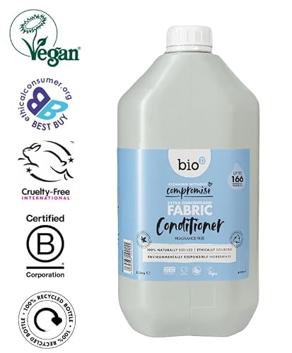 Bio-D bezzapachowa odżywka do tkanin, wegańska i przyjazna dla środowiska, 1 x 5 l
