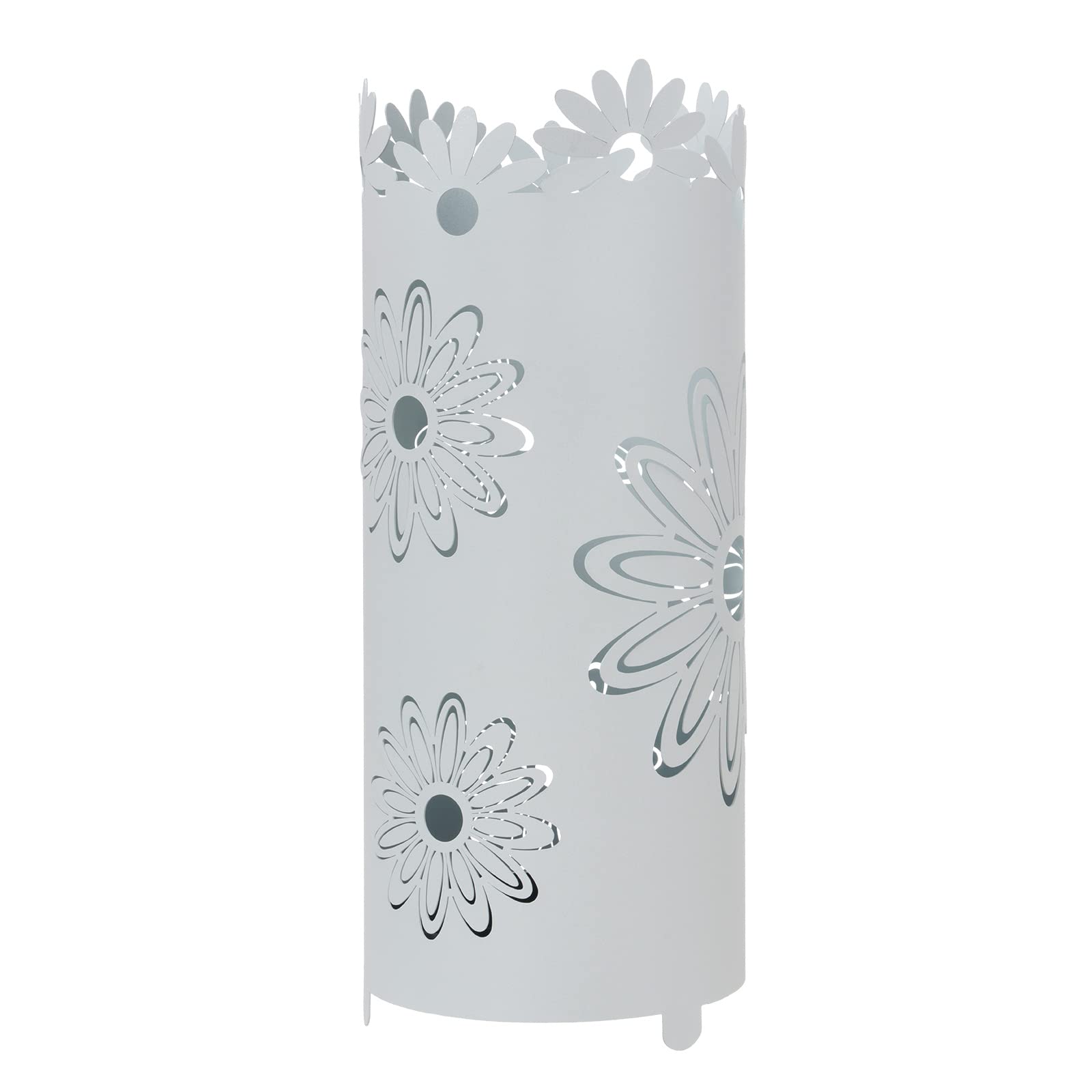Porte-parapluies Marguerites Arti & Mestieri blanc marbre en fer peint 23x55cm