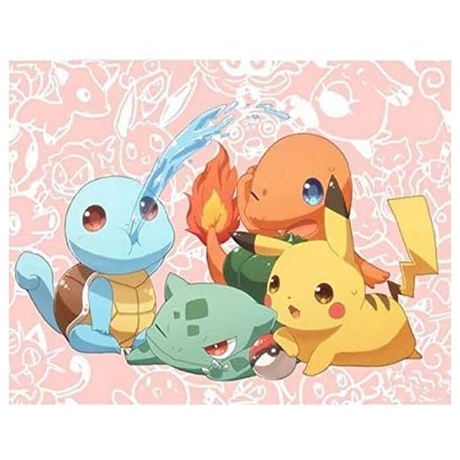 yanxiao 5D DIY diamantmålning av digitalt kit namnlöst strass broderi målning bild för heminredning - Pikachu 30 x 40 cm