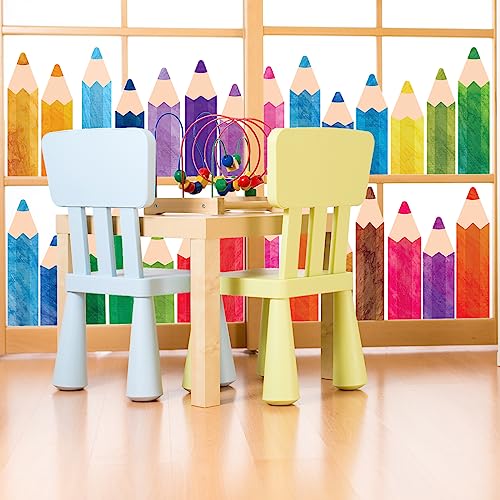 Image of Whaline 9 Sheets Back to School Pencil Window Clings