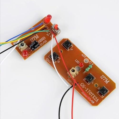 Jowxsx 2Pcs 27mhz Four-Way Remote Control Board Two-Way RC Transmitter and Receiver Toy Car Robot Model Accessories for DIY Toys Projects - Thumbnail 3