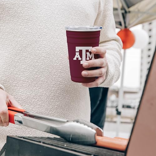 Image of Logo Brands NCAA 22 oz Stainless Steel Tailgate Cup -Double Wall Vacuum-Sealed Durable For Hot & Cold Drinks, Perfect for Gameday & Tailgating