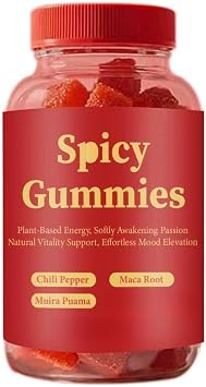 Spicy Gummies - for Energy, Mood & Vitality - Fun Treat for Couples & Social Moments - Vegan, Non-GMO