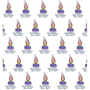 AV 2-Pack: 28×30 inch Sheet: Make Birthdays Great Again Wrapping Paper (trump cake funny gift wrap)