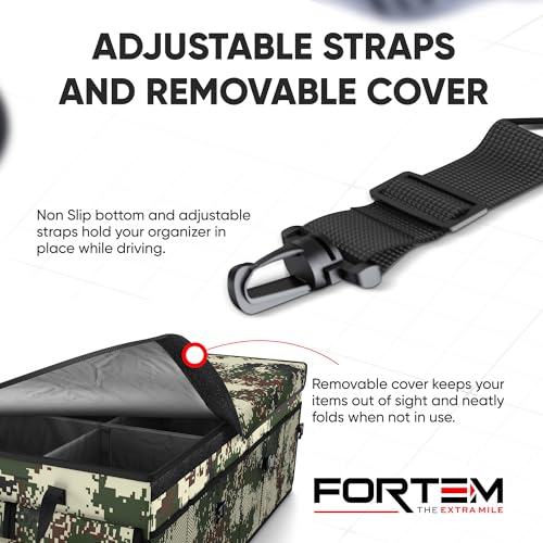 image for FORTEM Trunk Organizer For SUV Car Trunk Organizer, Foldable Storage, 