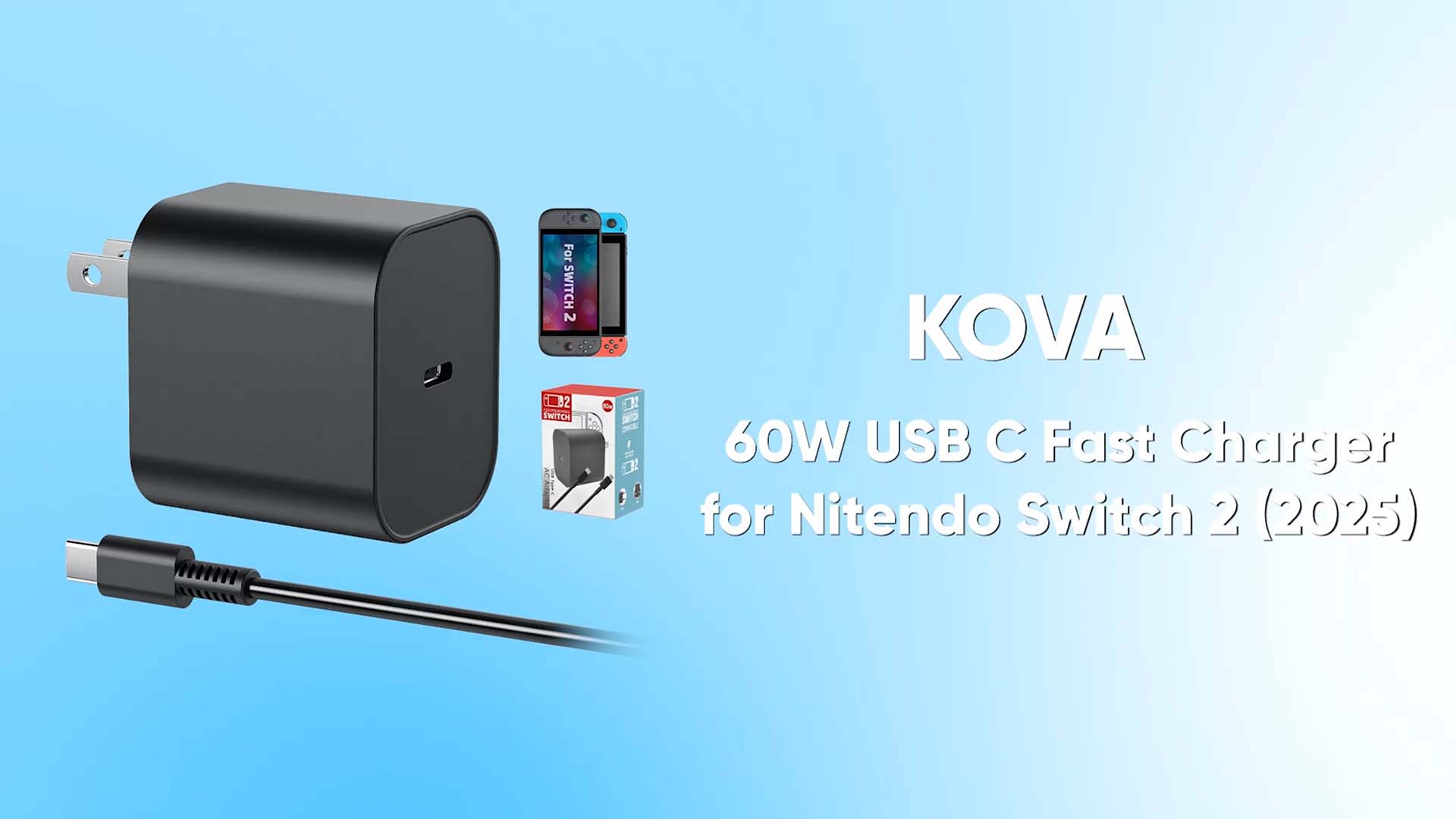 Amazon.com: Switch 2 Charger - 60w AC Power Adapter for Nintendo 2