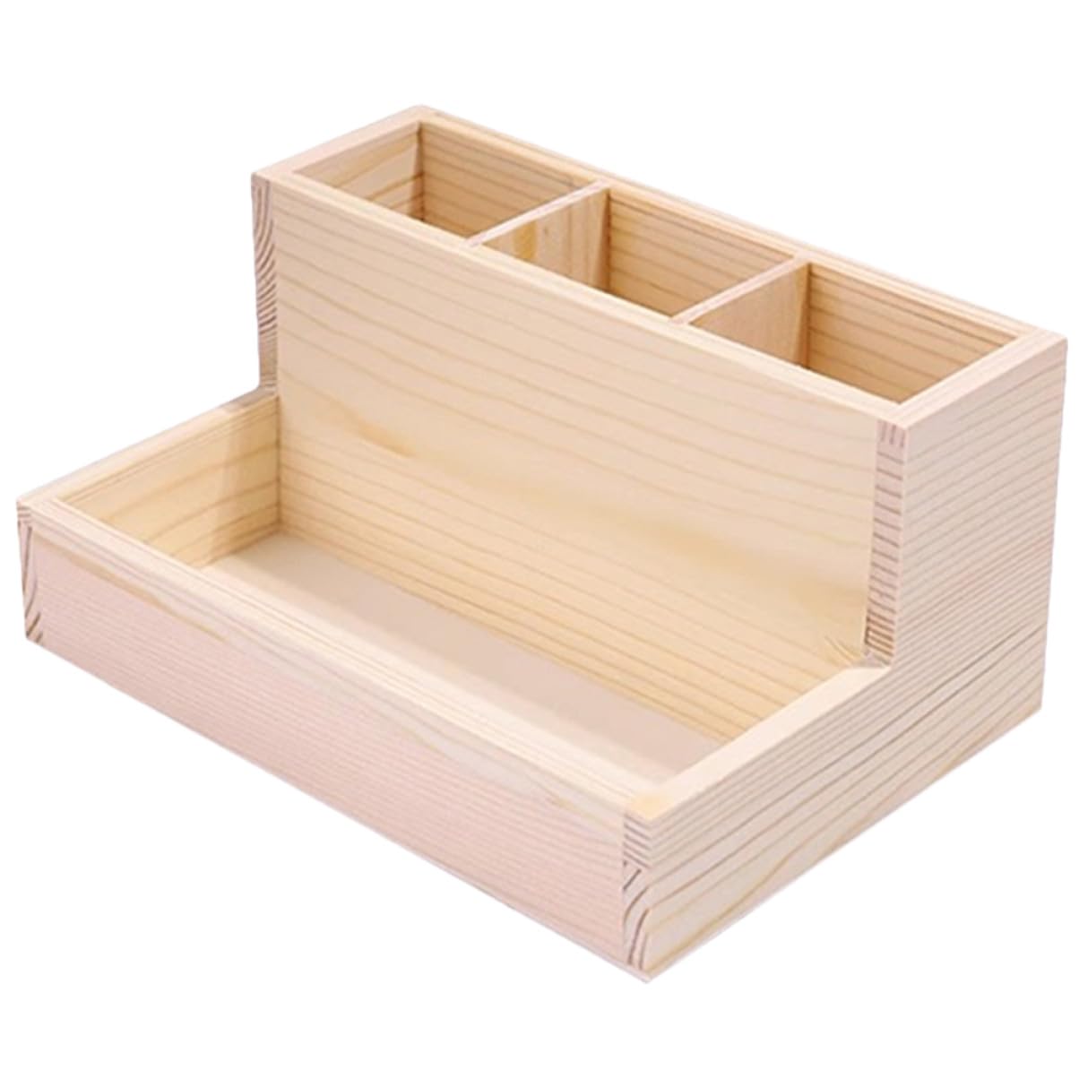 Realizzato in Legno, Organizer per Cosmetici da Scrivania Struttura Robusta e Multi-Scomparto per Risparmiare Spazio