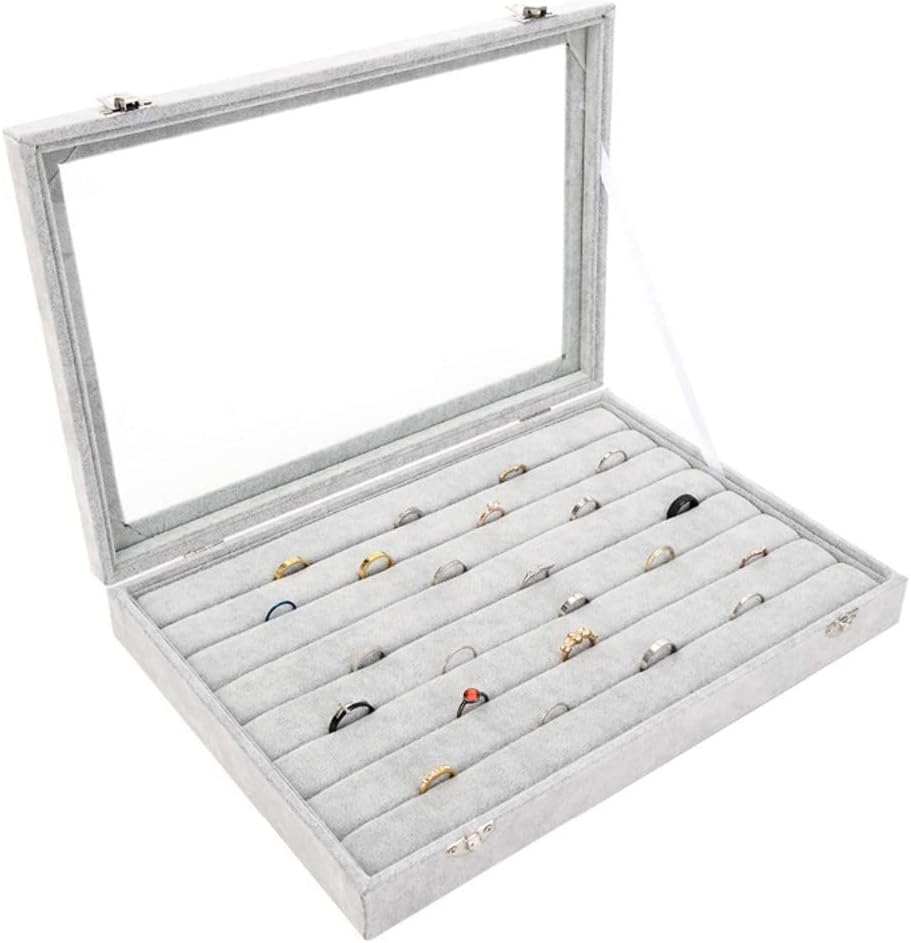 SKEIDO Jewelry Box Jewelry Storage Box Ring Earring Stand Jewelry Display Stand Jewelry Container Jewelry Stand Jewelry Storage Container (7 Slots)