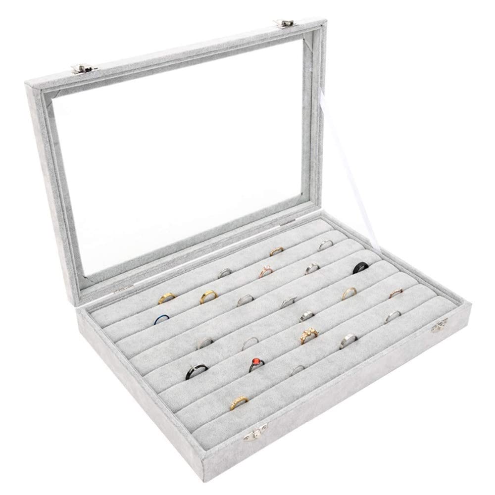 SKEIDO Jewelry Box Jewelry Storage Box Ring Earring Stand Jewelry Display Stand Jewelry Container Jewelry Stand Jewelry Storage Container (7 Slots)