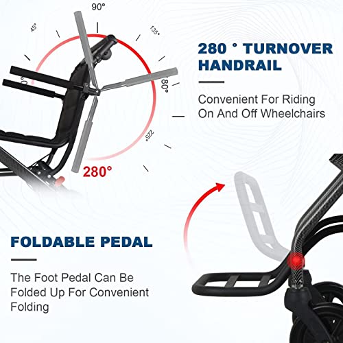 Broobey Ultra Light Portable Folding Transport Wheelchair Weight Only 15Lbs, Lightweight Transport Travel Chair Support 220Lbs, Aluminum Wheelchair For Adults And Seniors #TOP4