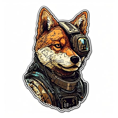 Image of Yoonek Graphics Shiba Inu Dog Vinyl Decal Sticker for Car, Laptop, Tumbler, More. #001616