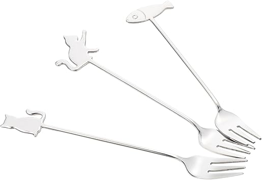 3pcs Adorable Fruit Fork Multi-function Cake Forks for Desserts Snacks Convenient Forks for Parties Daily Use