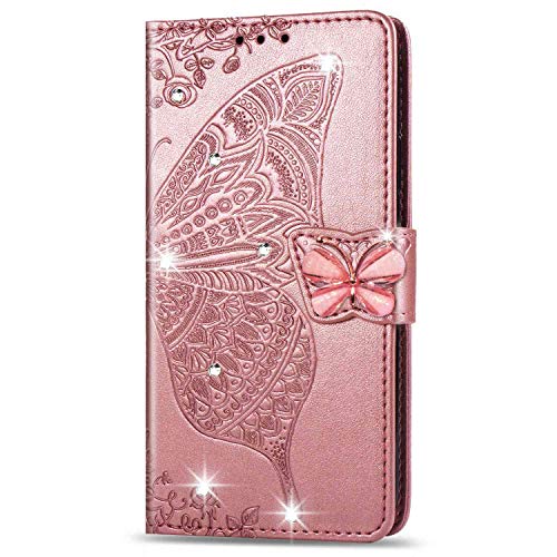 Reevermap Honor 200 Lite Case Glitter Crystal Flip PU Leather Phone Cover for Honor 200 Lite