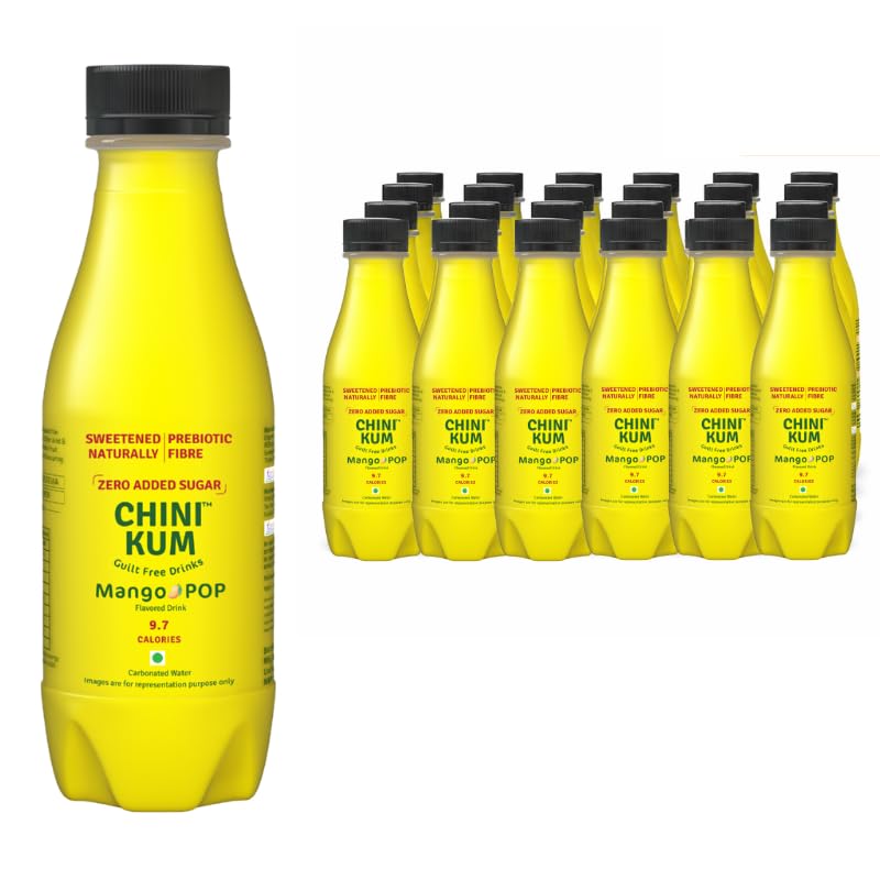 Image of CHINI KUM Mango POP (Zero Sugar, Prebiotic Fibre, Stevia, Monk Fruit, 7cal /100ml, No Preservative, Guilt-Free Beverage) | 160ml | Pack of 24