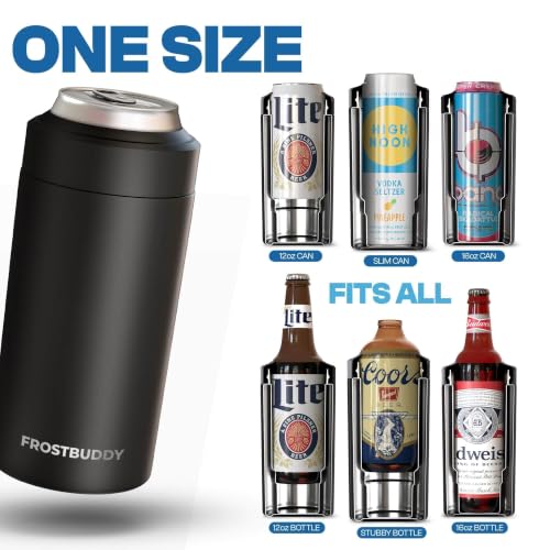 Image of Frost Buddy Universal Can Cooler - Fits 12 & 16 oz Cans & Bottles (Aurora) | 20x colder, cold up to 24 hrs | Sleek, lightweight design | NO SWEAT, NO SLIP INSULATED BEER COOLER | HOT OR COLD, ANY DRINK