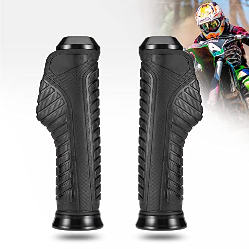 Universal Motorcycle Handlebar Grips 7/8 22Mm Black Dirt Bike Hand Grips Rubber For Motocross Off Road Atv Compatible With Honda Kawasaki Yamaha Suzuki(Black#) #TOP10