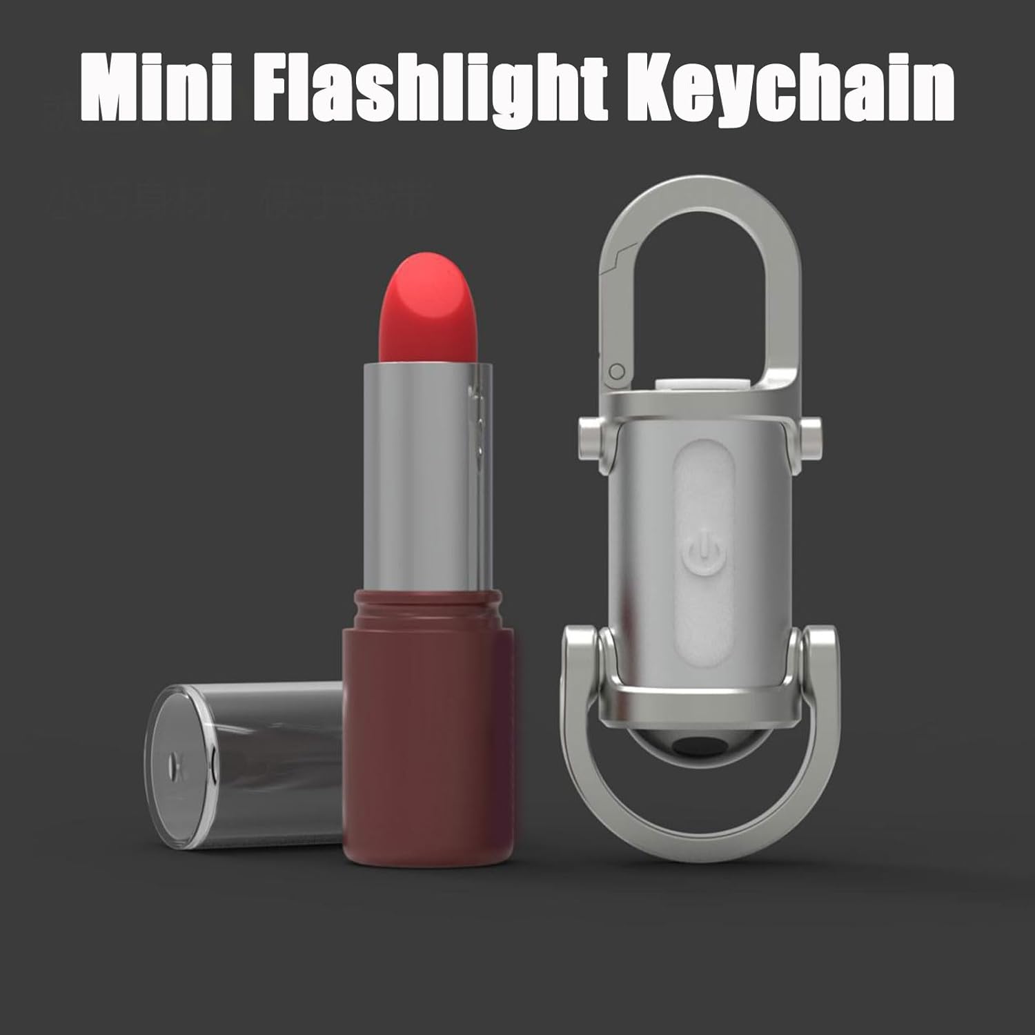 Mini Torch, Mini Flashlight Keychain, Mini Keychain Flashlight, Mini Flashlight for Emergency Power, 3 in 1 Flashlight & Power Bank & Keychain (Silver)