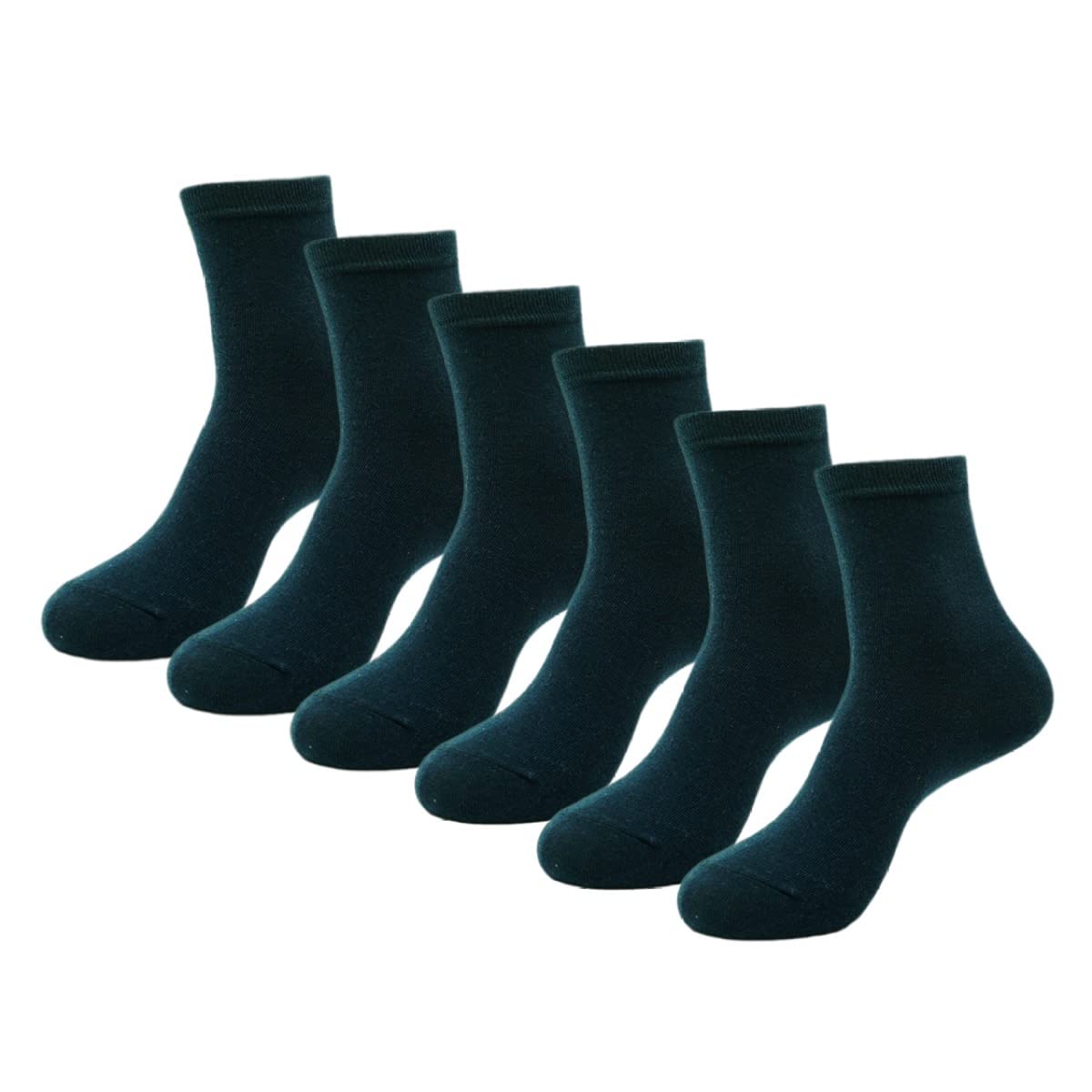 CYS Calcetines 6 Pares Cortos Colegio Uniformes Escolares Alto Algodón Para Niños Niñas Infantiles Pack de 6 Pares