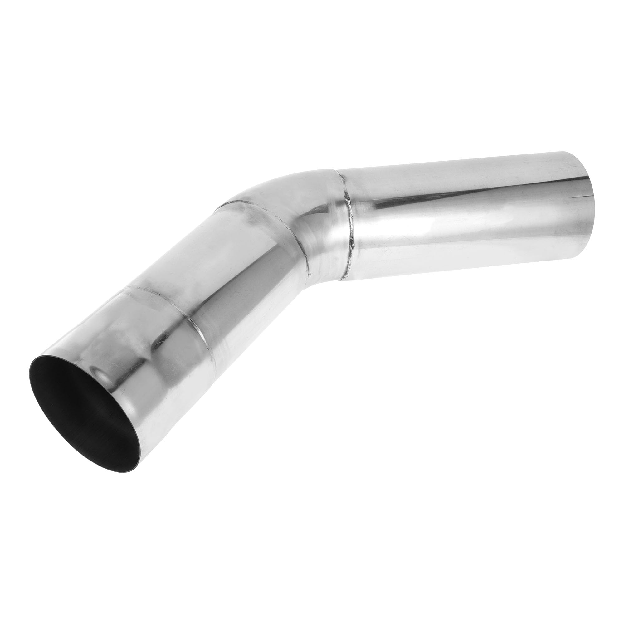 Motoforti Tubo Scarico Mandrino 45 Gradi 1 Pc Acciaio Inossidabile T304 | Tono Argento 5" OD 11.81" Lunghezza Gamba 300mm Fai Da Te Per Auto Taglio E Saldatura Disponibili Resistente Al Calore