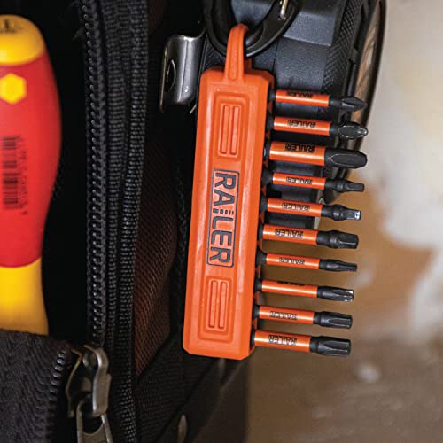 Railer Phillips Screwdriver Bit Set - Premium S2 Steel 2 Inch Phillips Impact Driver 10-Piece Bit Set With A Tool Storage Bit Holder & Carabiner #TOP5