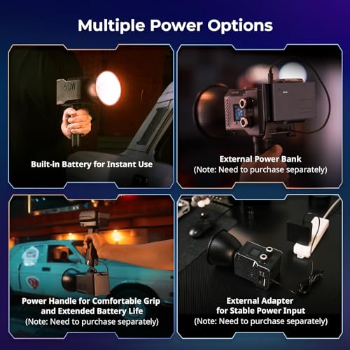 SmallRig RC 60C RGB LED Video Light, 3400mAh Battery 45min Runtime, APP Control, Potable Palm-Sized Continuous Output Lighting 2500-10000K, for Photography/Video/Studio, Powerbank Clamp Edition by SMALLRIG - Image 3