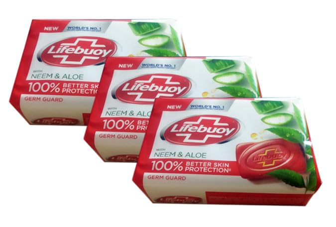 Lifebuoy With Neem and Aloe Soap 125g x 3