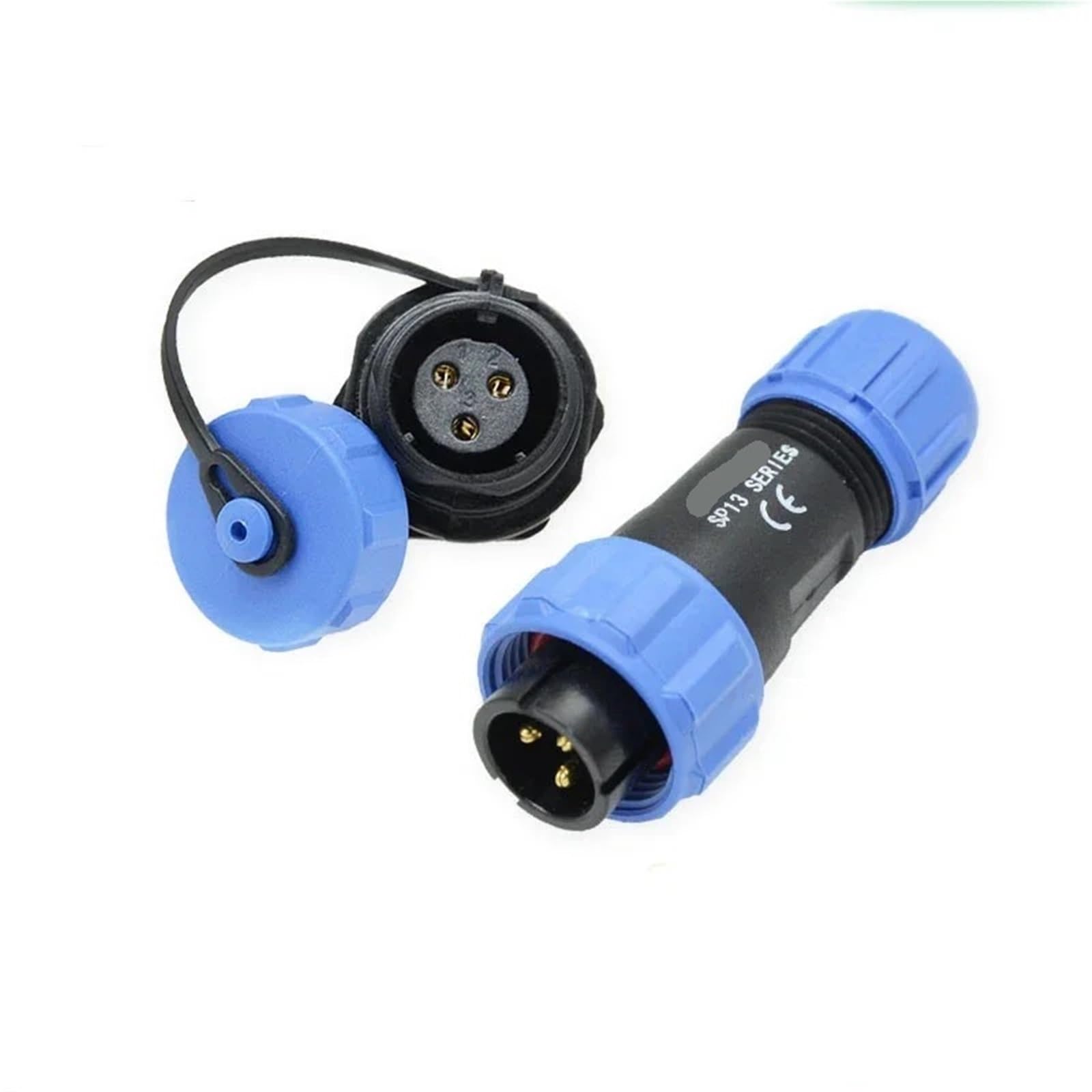 Conector macho de aviación SP1310/P de 2 pines con tuerca para chasis eléctrico 2