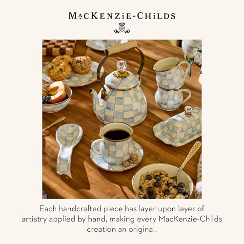MACKENZIE-CHILDS Enamel Dinner Plate, Light-Blue-and-White Sky Check by MACKENZIE-CHILDS - Used condition - Image 6