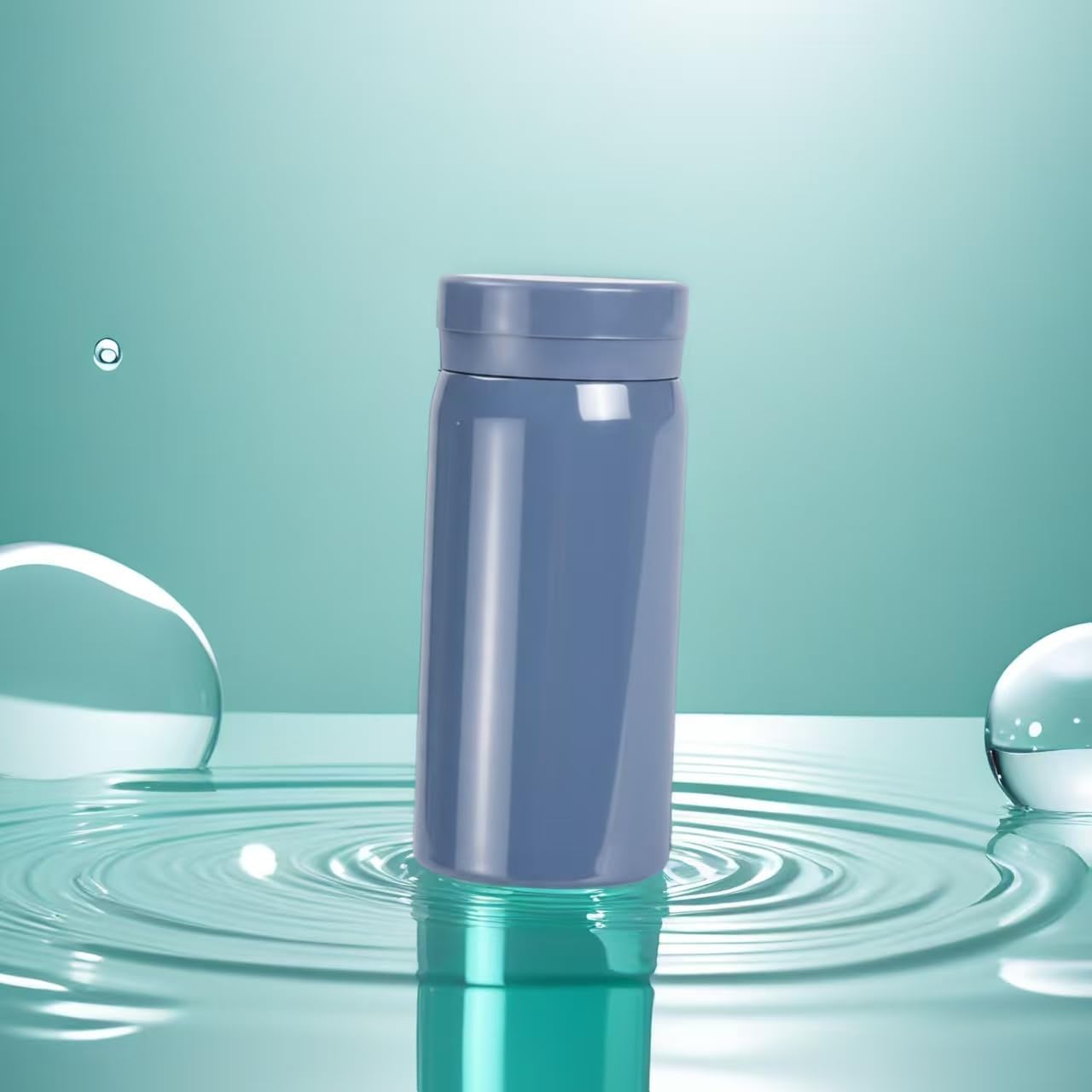 Mini Stainless Steel, Slim Insulated Water Bottle, 7oz, Small Water Bottle, Coffee Bottle, Tumbler, Travel Bottle, Coffee Cup, Pocket Bottle, keep hot and cold, Leak Proof, BPA Free (Gray) - Image 3