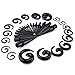 LLGLTEC Ear Stretching Kit 54 Pieces 14G-00G Ear Gauges Expander Set Acrylic Tapers and Plugs & Silicone Tunnels Body Piercing Jewelry Set (Black)