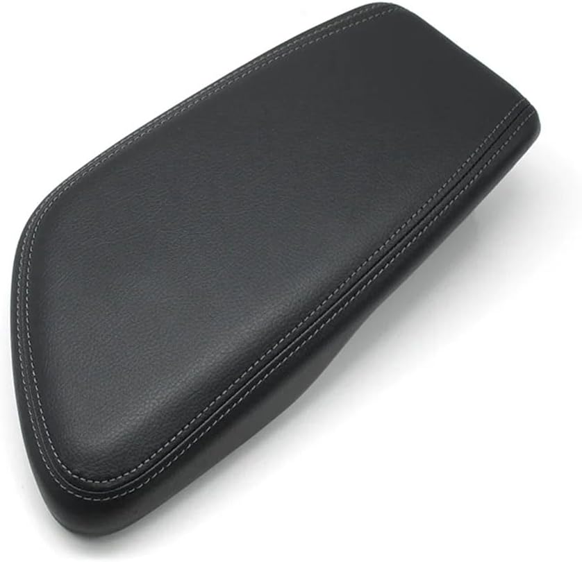 Front Center Console Leather Armrest Box Cover, for BMW X1 F48 F49/X2 F39/2 Series F45 F46, Interior Console Storage Box Protective Panel Trim Replacement (Black)