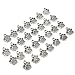 ReFaxi30Pcs Pet Dog Puppy Paw Print Metal Footprint Animal Pendant Charm Necklace Bracelet Antique Silver