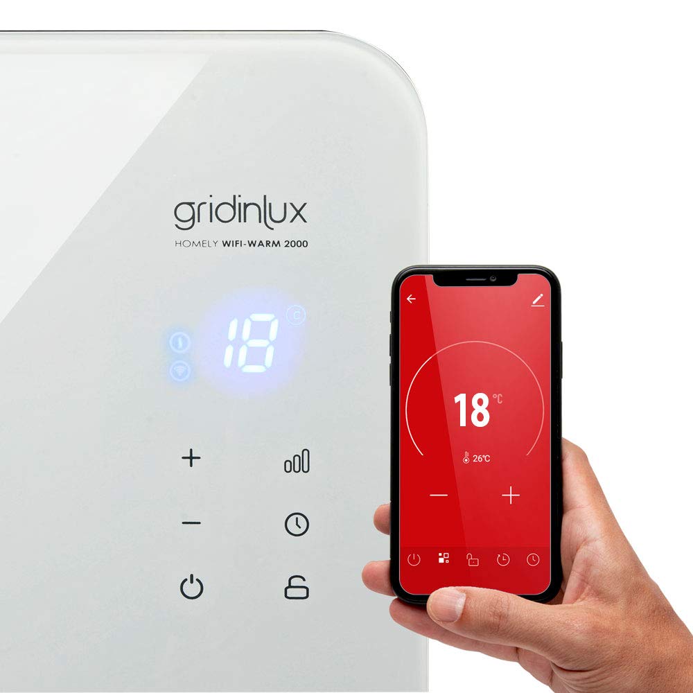Gridinlux Homely Wifi Warm, Blanco, 2000 W
