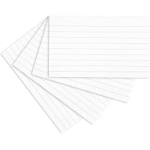Hawksbill White Index Cards A6   250 Pack Ruled Index Card for Study Office and Organization