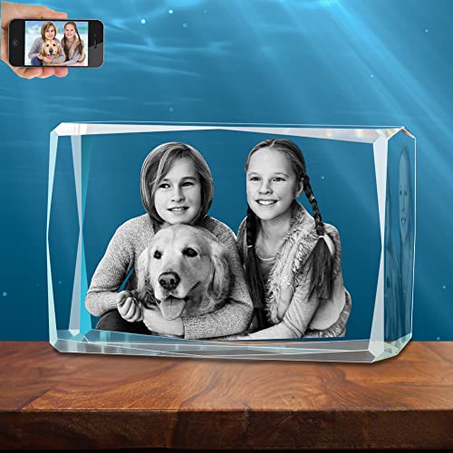 IFOLAINA 3D Photo Crystal Customized Mothers Day Gifts for Her Personalized 3D Laser Etched Picture for Mom Grandma Women Fathers Day Girlfriend Birthday Boyfriend Love Gift
