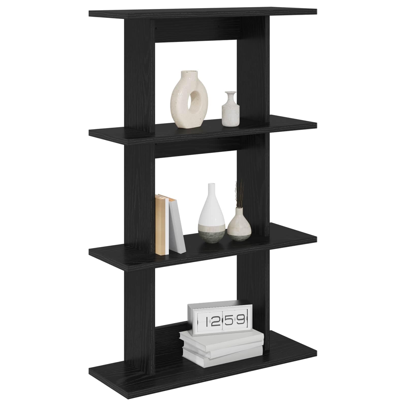 Wandregal Schwarze Eiche 56 x 20 x 90 cm Wandmontage