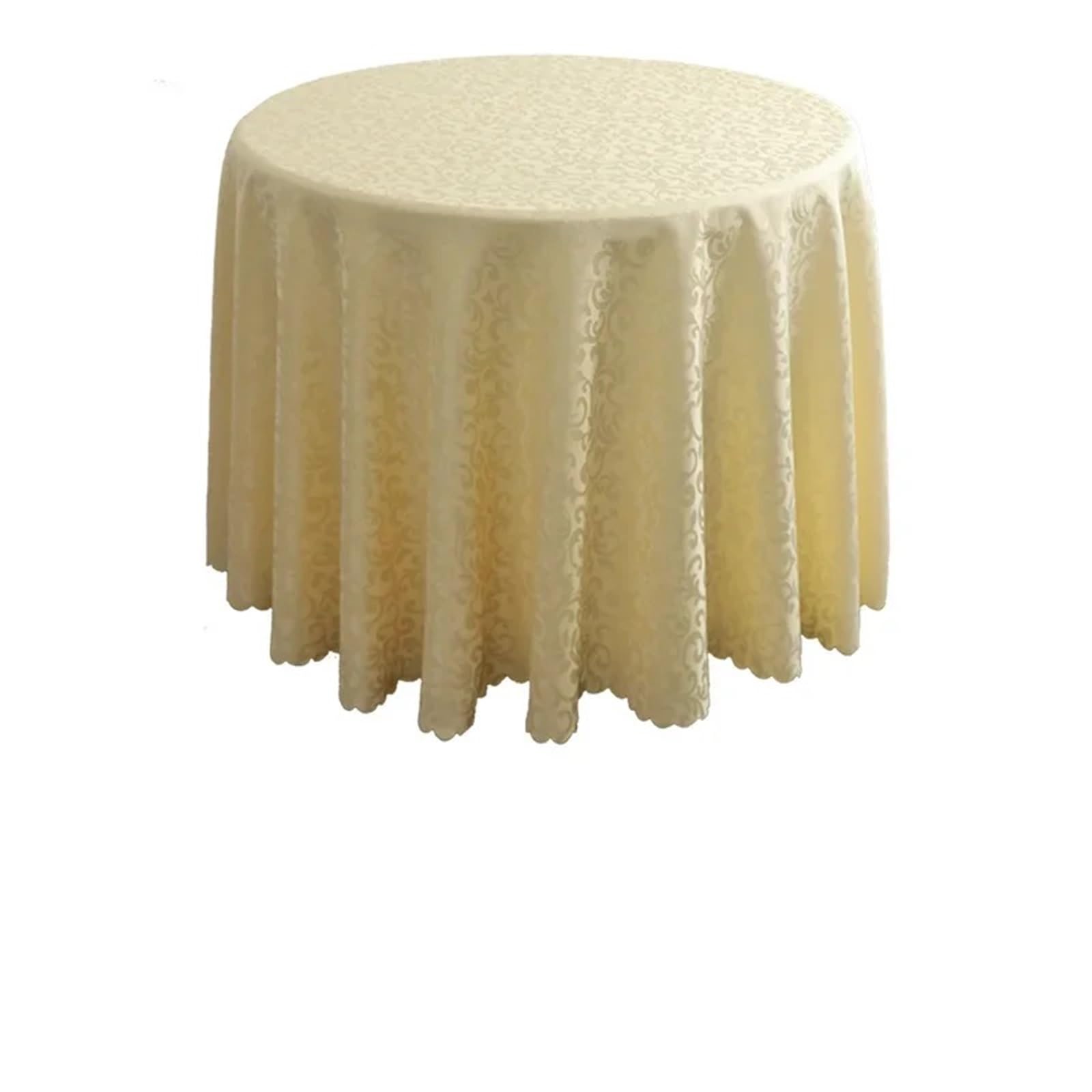 BTRYLDCFA Round Tablecloth Round Table Cloth Polyester Tablecloth Wedding Banquets Party Circular Meeting 160cm(Champagne)