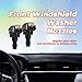 2pcs Front Windshield Washer Nozzles, Front Windshield Washer Nozzle kit and Fluid Hose, Windshield Washer Nozzles Wiper Spray Fit for Most Cars