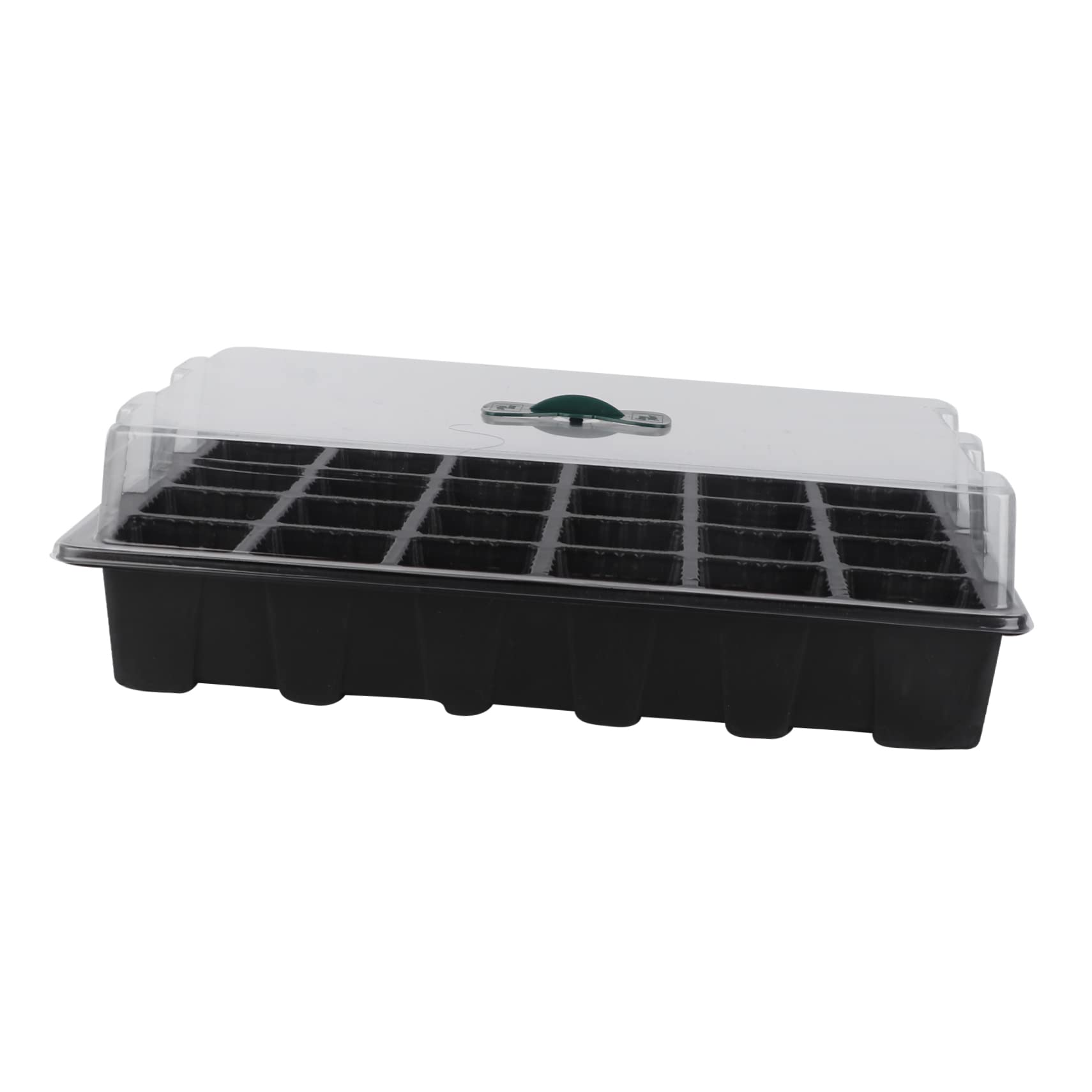 INOOMP 3piezas Bandejas de Germinación para Plantas Macetas de Vivero con Tapa Bandeja de Cultivo Hidropónico Negra para Semilleros